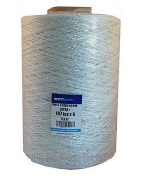 Нить капроновая 1,0 мм (187 tex*2, 24кг) 5000г белая
